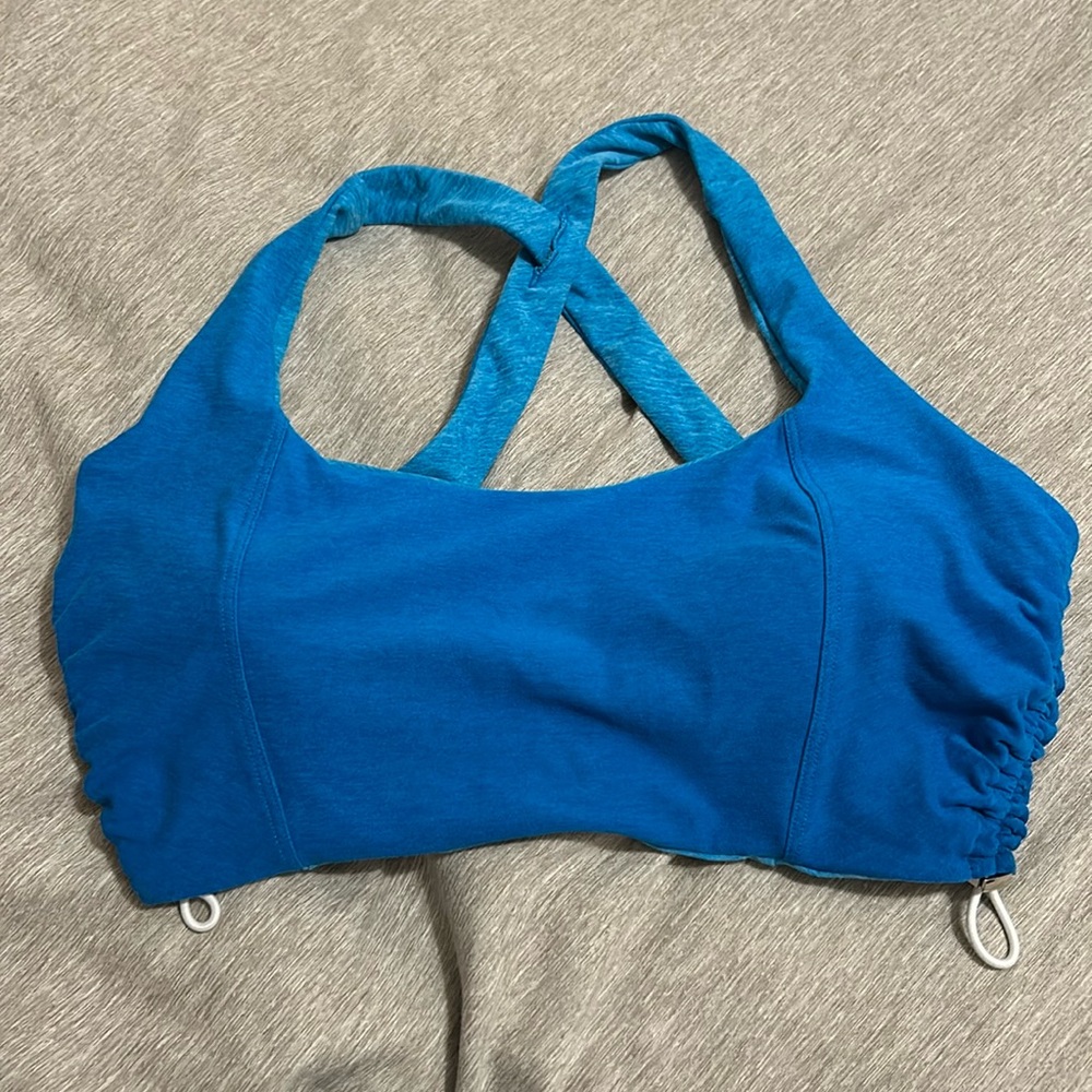Bombshell Sportswear Ombre Blue Women's Sports Bra L EUC